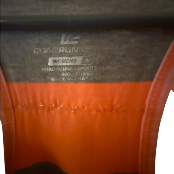 Roadrunner Striped Orange and Gray Tank Top - Picture 5 of 6